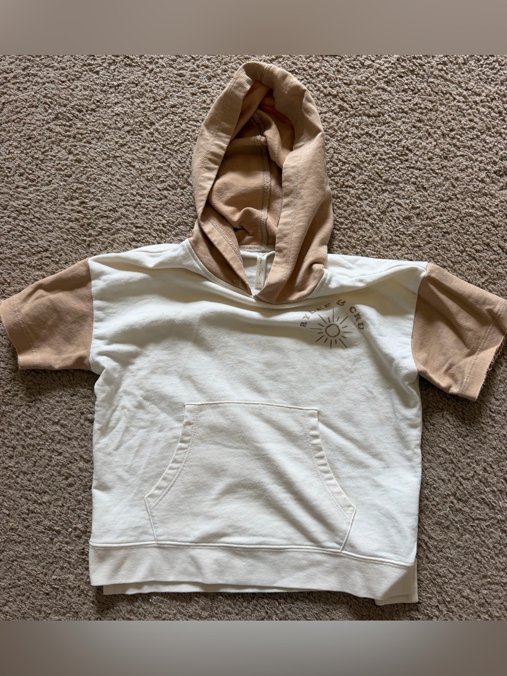 Rylee + Cru hooded short sleeve shirt size 2-3Y